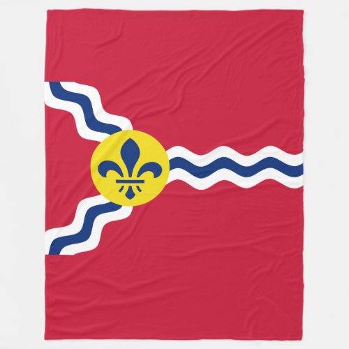 Flag of St Louis Missouri Fleece Blanket