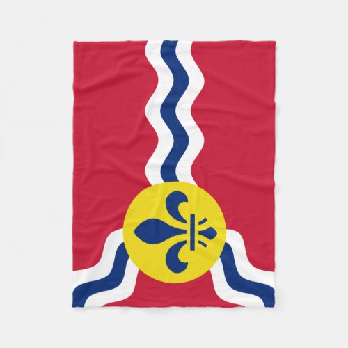 Flag of St Louis Missouri Fleece Blanket