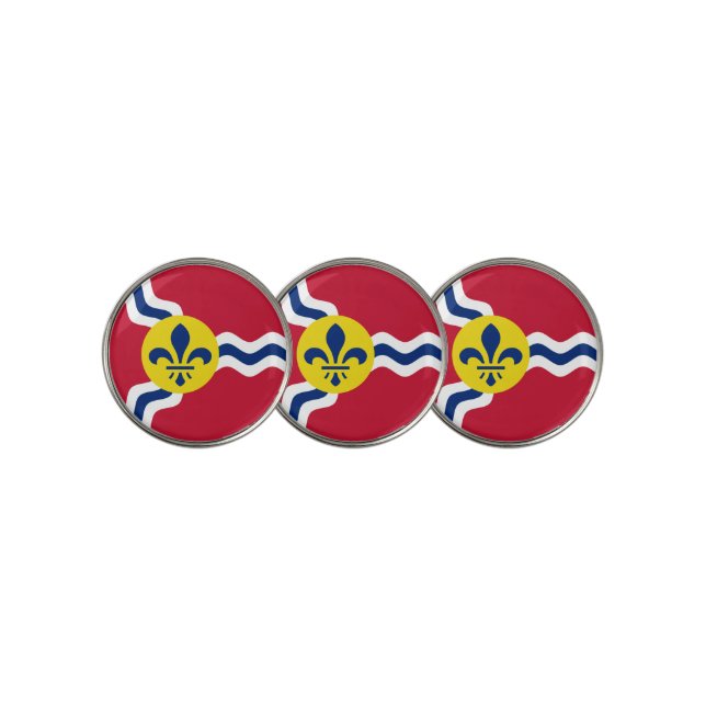 Flag of St. Louis, Missouri Golf Ball Marker (3 Up)