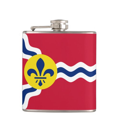 Flag of St Louis Missouri Hip Flask