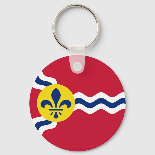 Flag of St. Louis, Missouri Keychain (Front)