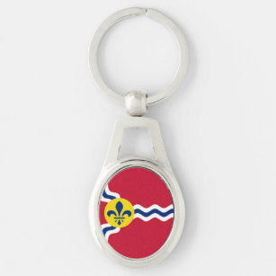 St Louis Red and Blue Keychain