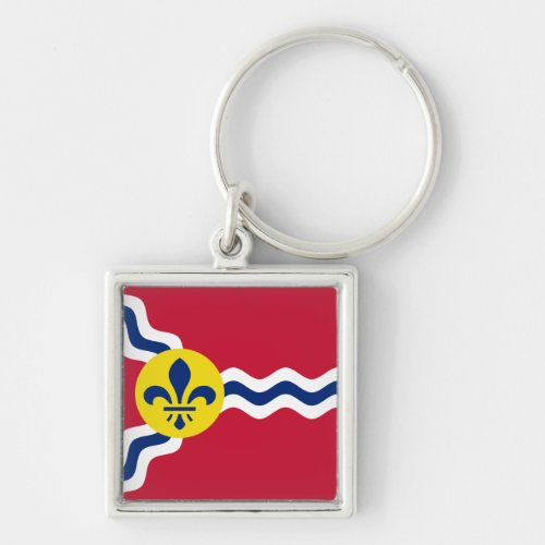 Flag of St Louis Missouri Keychain