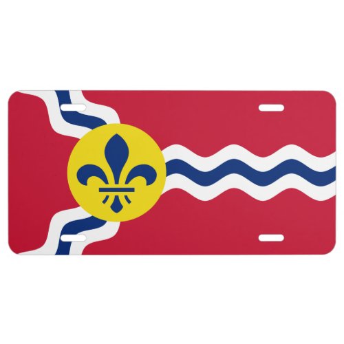 Flag of St Louis Missouri License Plate