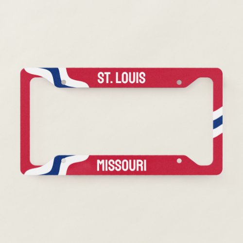 Flag of St Louis Missouri License Plate Frame