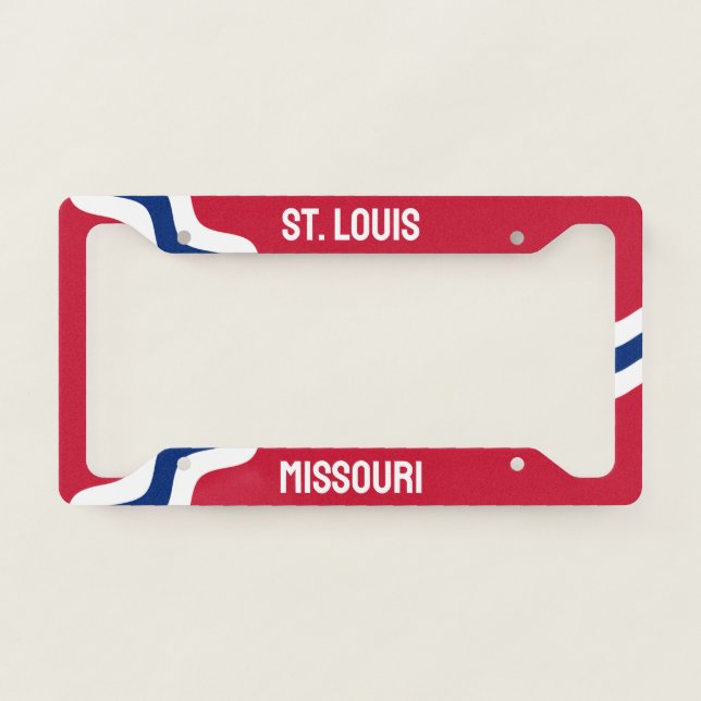 Flag of St. Louis, Missouri License Plate Frame (Front)