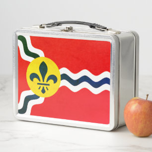 Flag of St. Louis, Missouri Metal Lunch Box
