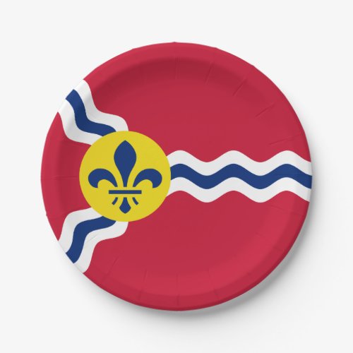 Flag of St Louis Missouri Paper Plate