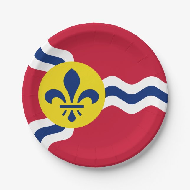 Flag of St. Louis, Missouri Paper Plates (Front)