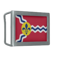 Flag of St. Louis, Missouri Rectangular Belt Buckle, Zazzle