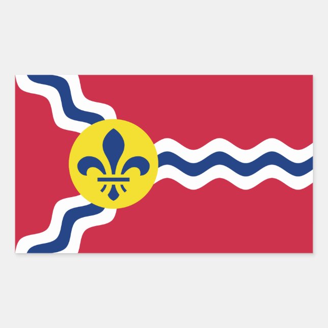Flag of St. Louis, Missouri Rectangular Sticker (Front)