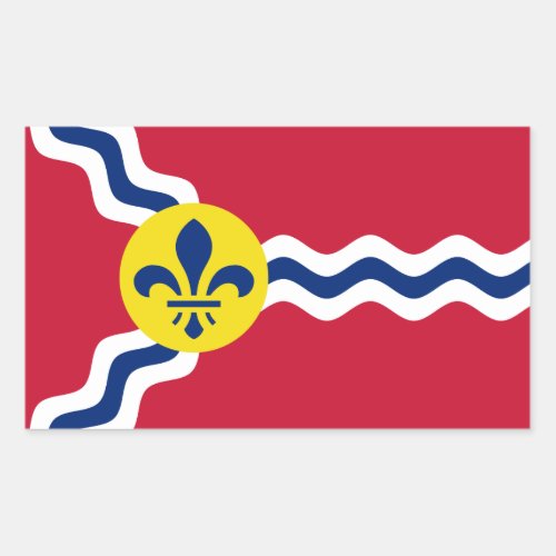 Flag of St Louis Missouri Rectangular Sticker