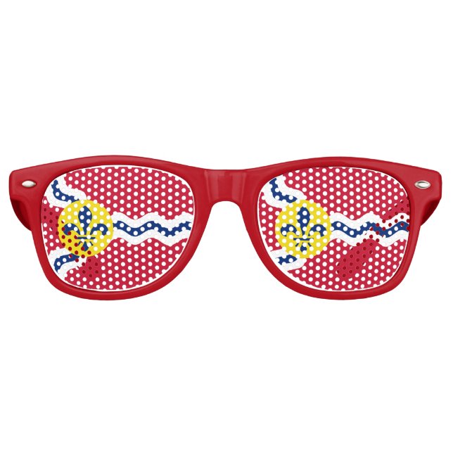 Flag of St. Louis, Missouri Retro Sunglasses (Front)