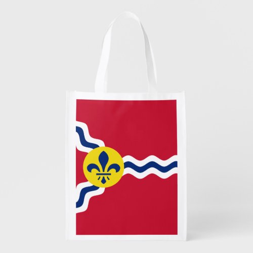 Flag of St Louis Missouri Reusable Grocery Bag