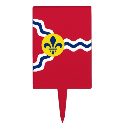 Flag of St. Louis, Missouri Round Pillow Cake Topper