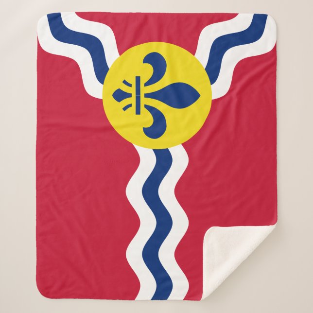 Flag of St. Louis, Missouri Sherpa Blanket (Front)