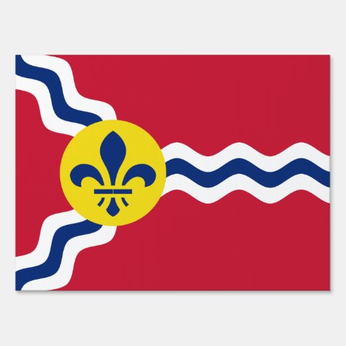 Flag of St Louis Missouri Sign