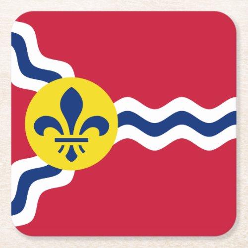 Flag of St Louis Missouri Square Paper Coaster