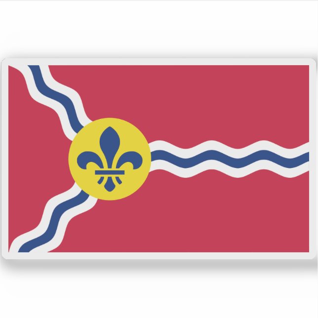 Flag of St. Louis, Missouri Sticker (Front)