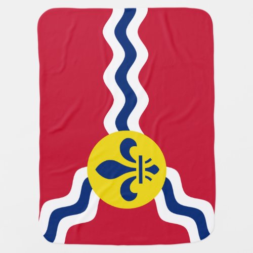 Flag of St Louis Missouri Swaddle Blanket