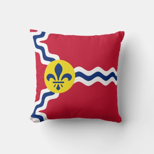 Flag of St Louis Missouri Throw Pillow