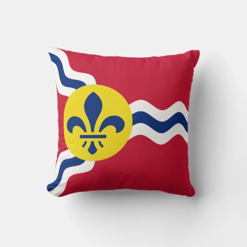 Flag of St Louis Missouri Throw Pillow