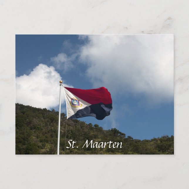 Flag of  St. Maarten Postcard (Front)