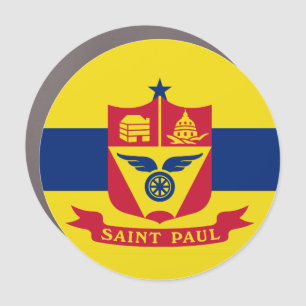 Flag of St Paul, Minnesota Car Magnet