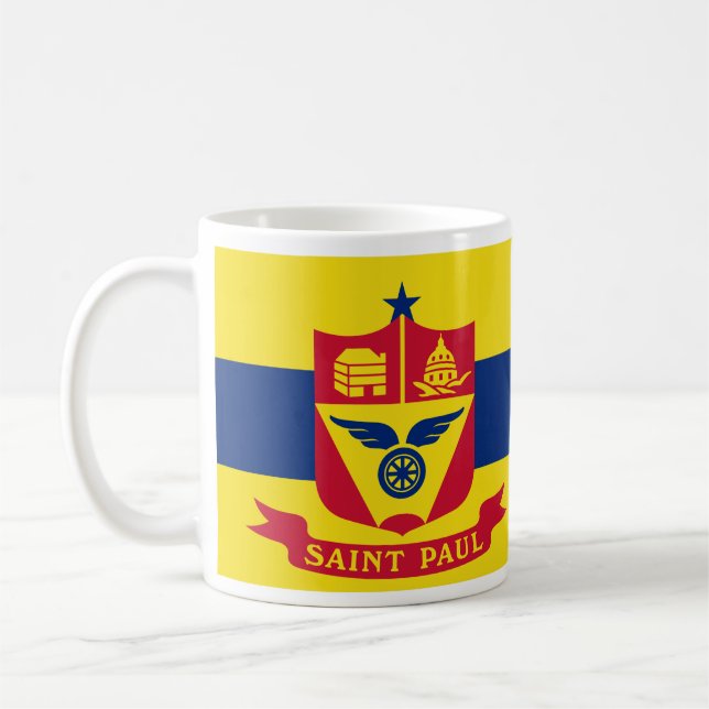 Flag of St Paul, Minnesota Coffee Mug (Left)