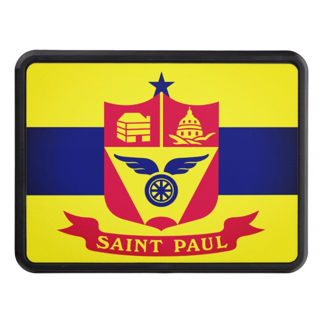 Flag of St. Paul, Minnesota Hitch Cover (Front)