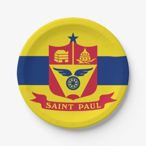 Flag of St Paul Minnesota Paper Plates