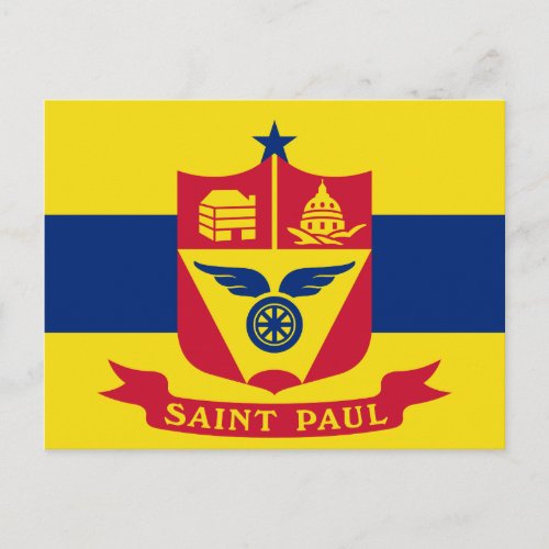 Flag of St Paul Minnesota Postcard