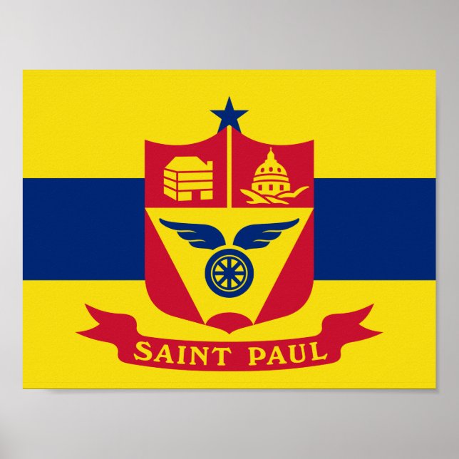 Flag of St Paul, Minnesota Poster (Front)
