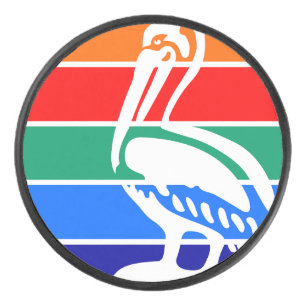 Flag of St. Petersburg, Florida Hockey Puck