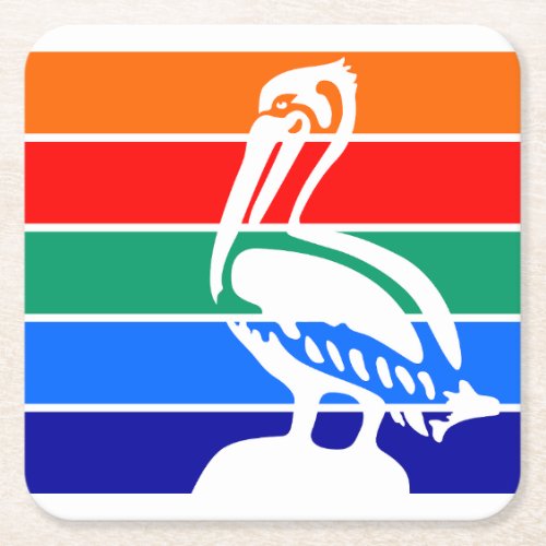 Flag of St Petersburg Florida Square Paper Coaster