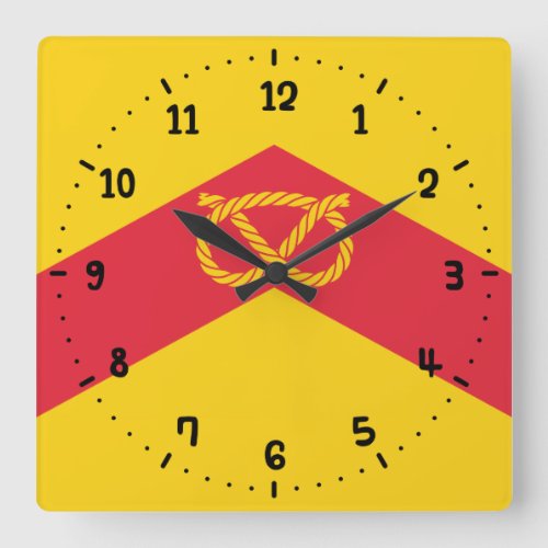 Flag of Staffordshire Square Wall Clock