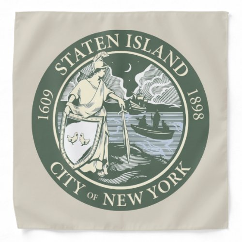 Flag of Staten Island Borough of New York City Bandana