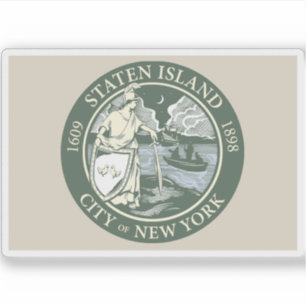 Flag of Staten Island, New York City, USA Sticker