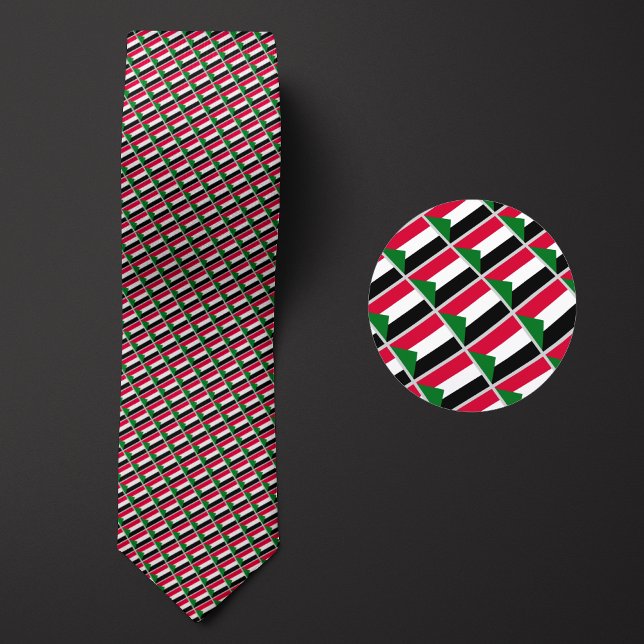 Flag of Sudan Pattern Neck Tie (Creator Uploaded)