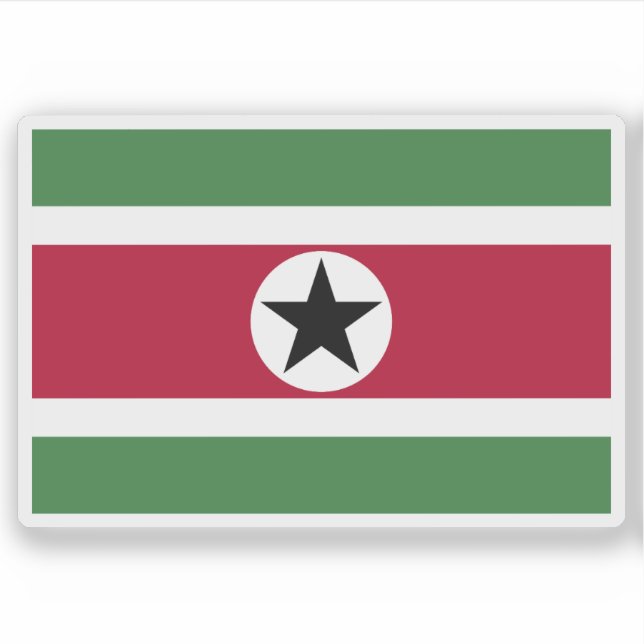 Flag of Suriname (proposal 3) Sticker (Front)