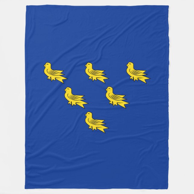 Flag of Sussex Fleece Blanket (Front)