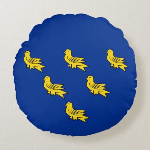 Flag of Sussex Round Pillow