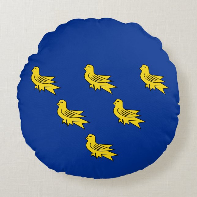 Flag of Sussex Round Pillow (Front)