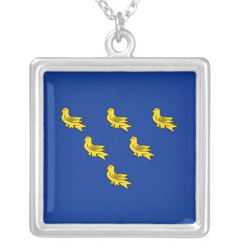 Flag of Sussex Silver Plated Necklace