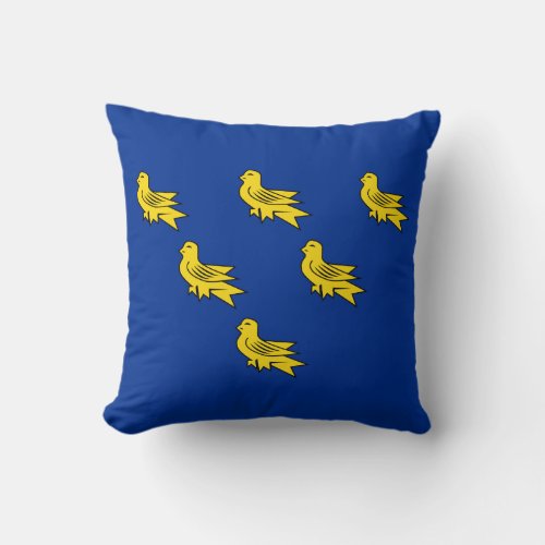 Flag of Sussex Throw Pillow