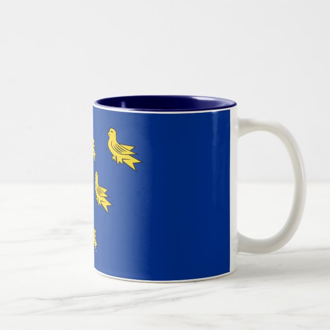 Flag of Sussex Two-Tone Coffee Mug (Right)