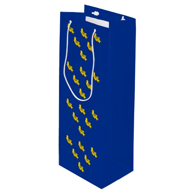 Flag of Sussex Wine Gift Bag (Front Angled)