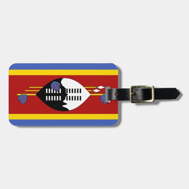 Flag of Swaziland Easy ID Personal Luggage Tag (Front Horizontal)