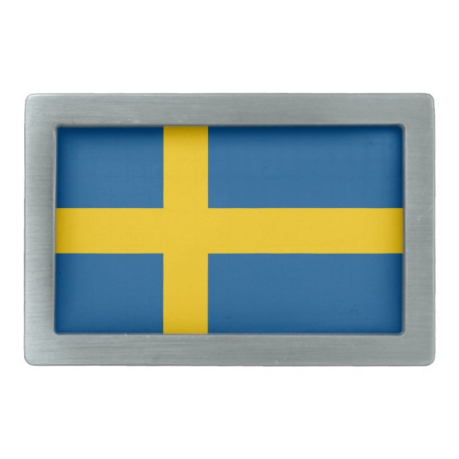 Flag of Sweden Belt Buckle (Front)