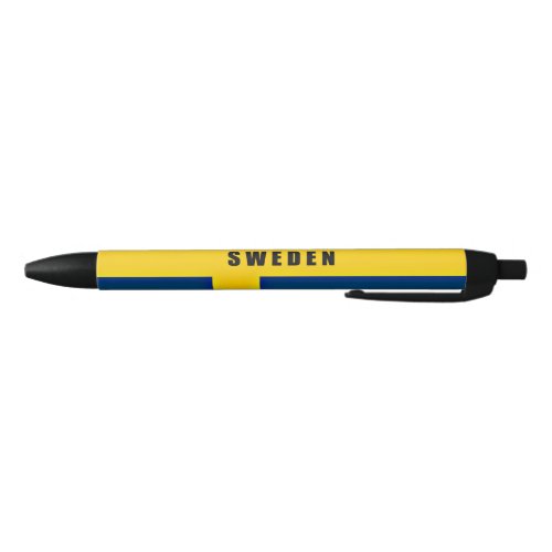 Flag of Sweden Black Ink Pen